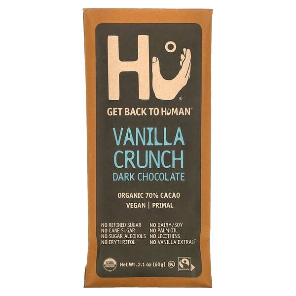 Hu, 香草黑巧克力，2.1 盎司（60 克）