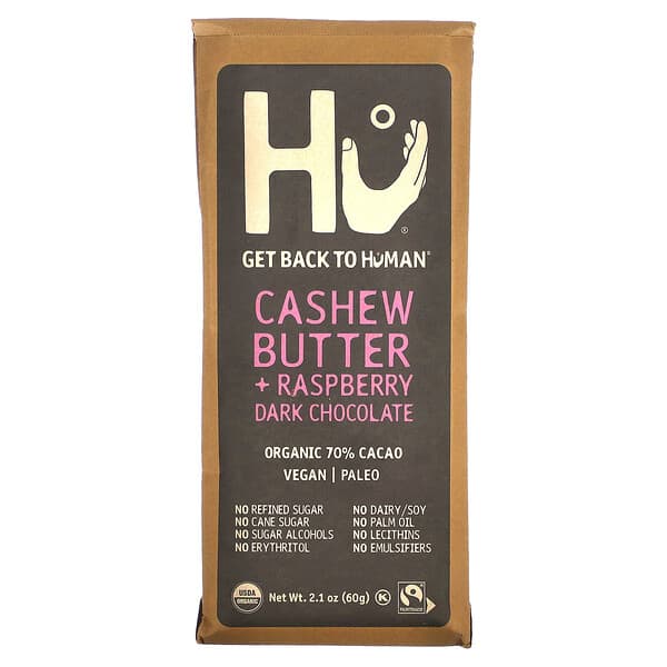 Hu, Cashew Butter + Raspberry Dark Chocolate, 2.1 oz (60 g)