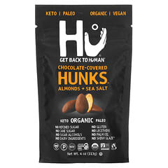 Hu, Chocolate Covered Hunks（チョコレートカバードハンクス）、アーモンド＋シーソルト、113g（4オンス）
