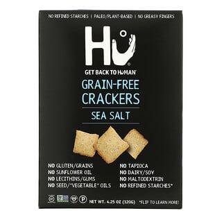 Hu, 穀物不使用クラッカー、海塩、120g（4.25オンス）