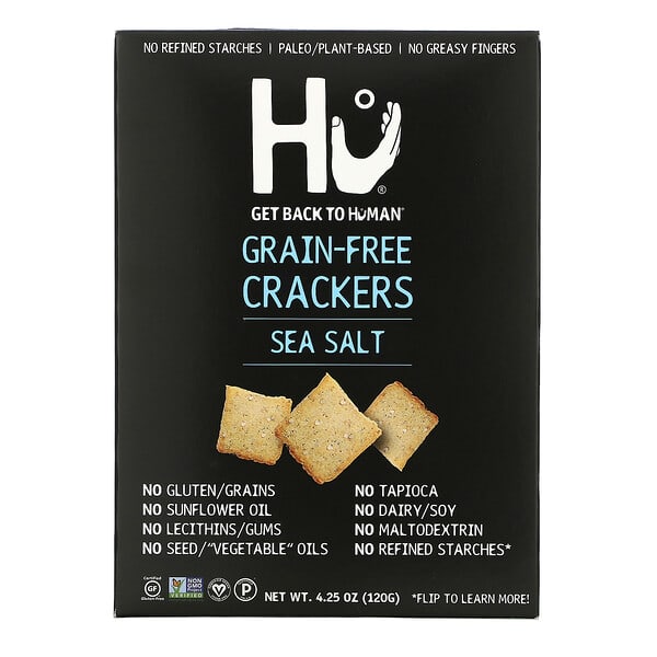 Hu‏, Grain-Free Crackers, Sea Salt, 4.25 oz (120 g)