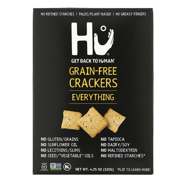 Hu‏, Grain-Free Crackers, Everything, 4.25 oz (120 g)