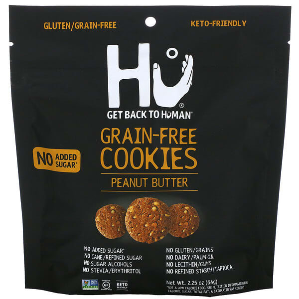 Hu‏, Grain-Free Cookies, Peanut Butter, 2.25 oz (64 g)