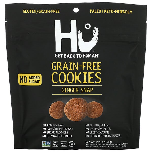 Hu‏, Grain-Free Cookies, Ginger Snap, 2.25 oz (64 g)