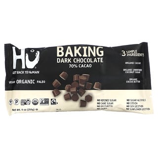 Hu, Темный шоколад для выпечки, 70% какао, 255 г (9 унций)