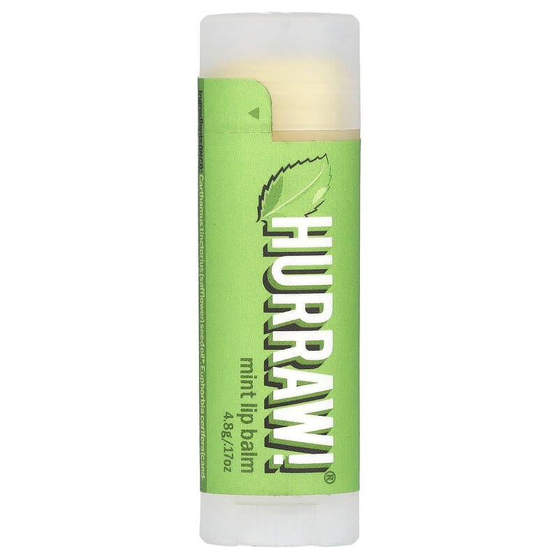 HURRAW! Lip Balm ハーロウリップバーム　Mit☆ミント リップバーム、ミント、17oz (4.8g)