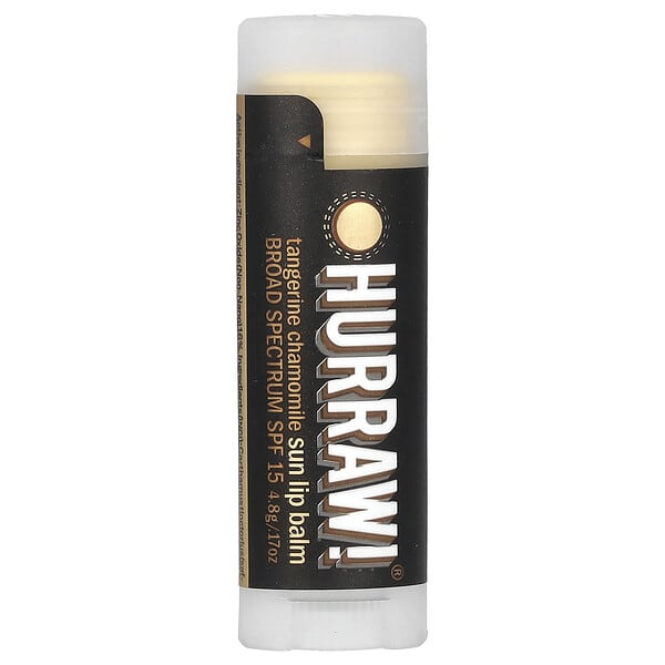 Hurraw! Balm, 썬 립밤, SPF 15, 귤 카모마일, 4.8g(0.17oz)