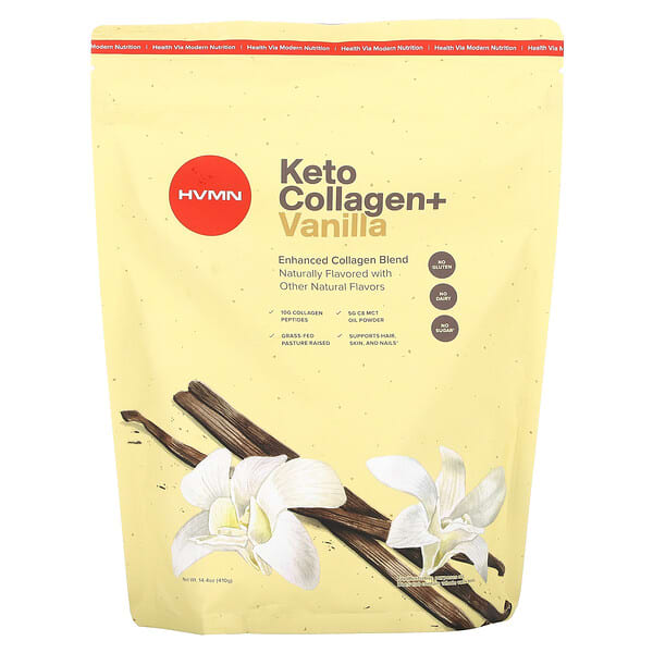 HVMN‏, Keto Collagen+, Vanilla, 14.4 oz (410 g)
