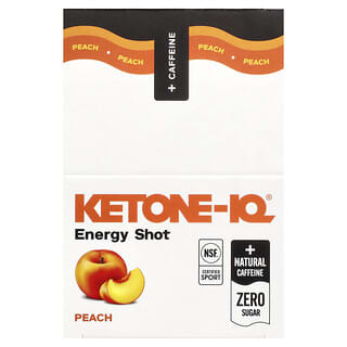 Ketone-IQ® High Performance Energy, Brzoskwinia, 6 opakowań po 59 ml