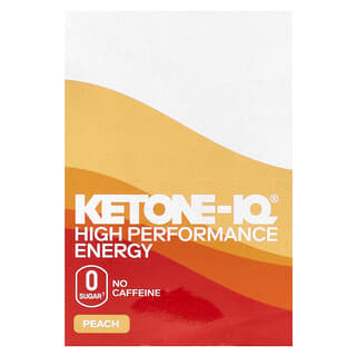 Ketone-IQ, High Performance Energy, Peach, 10 g, 6 Botol, Masing-Masing 59 ml (2 ons cairan)