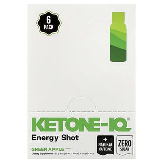 Ketone-IQ, Energy Shot, Green Apple, 6 Bottles, 2 fl oz (59 ml) Each