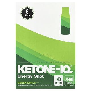 Ketone-IQ®, Energy Shot, Energie-Shot, ohne Koffein, Grüner Apfel, 6er-Pack, je 59 ml (2 fl. oz..)