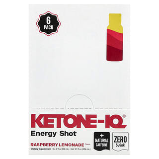 Ketone-IQ, Energy Shot, Himbeerlimonade, 6 Flaschen, je 59 ml (2 fl. oz..).