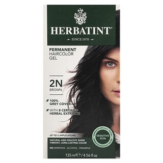 Herbatint, Gel colorador de cabelo permanente, 2N, marrom, 4,56 fl oz (135 ml)