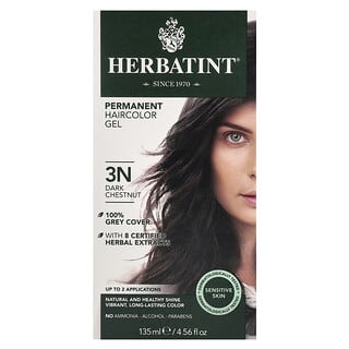 Herbatint, Gel de Coloração Permanente para Cabelos, 3N, Castanho Escuro, 135 ml (4,56 fl oz)