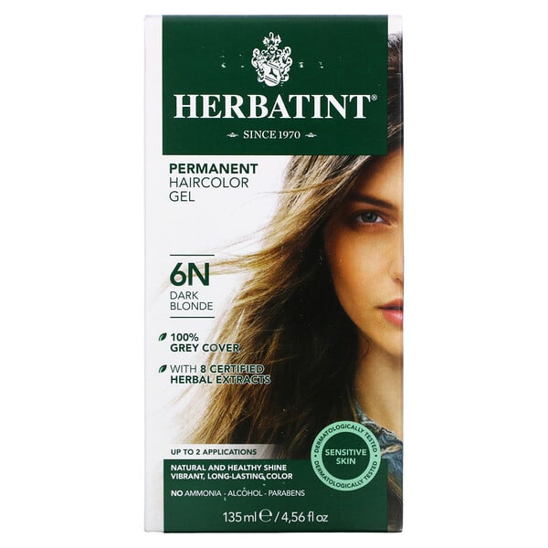 Herbatint‏, جل صبغة الشعر الدائمة، 6N، أشقر داكن، 4.56 أونصة سائلة (135 مل)