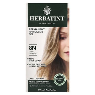 Herbatint, Gel Herbal Permanente de Tinte para el Cabello, 8N, Rubio Claro, 4.56 fl oz (135 ml)