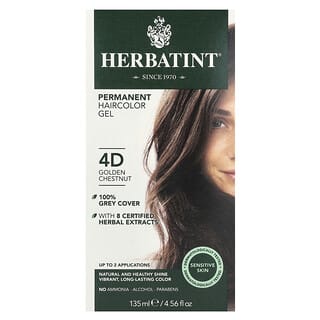 Herbatint, Gel de coloration permanente, 4D, Châtain doré, 135 ml