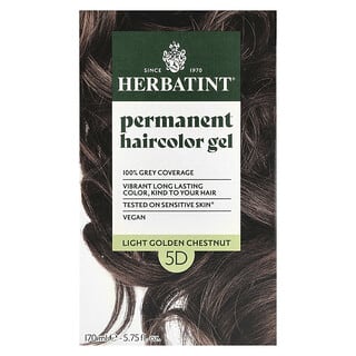 Herbatint, Permanent Haircolor Gel, 5D Light Golden Chestnut, 5.75 fl oz (170 ml)