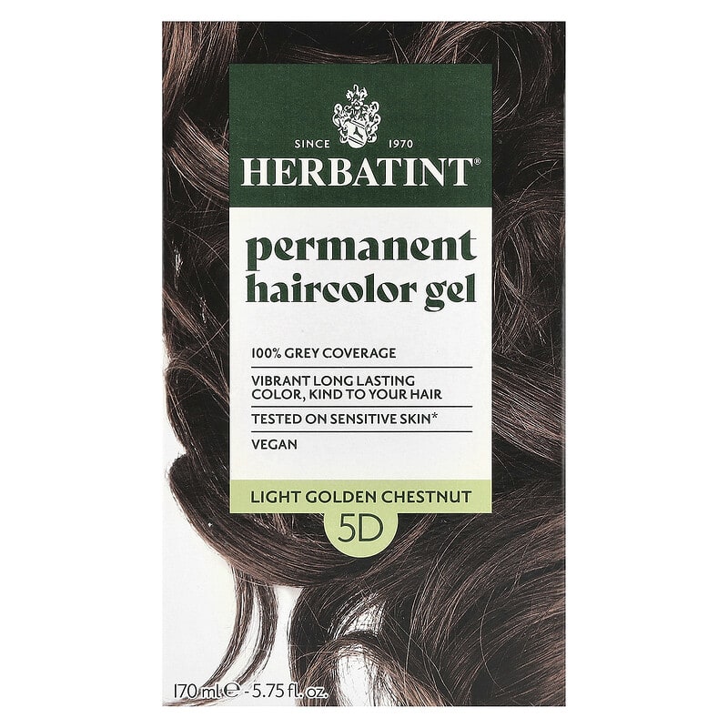 Permanent Haircolor Gel, 5D Light Golden Chestnut, 5.75 fl oz (170 ml)