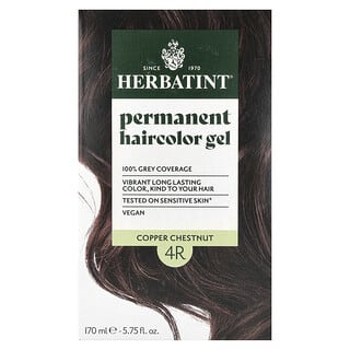 Herbatint, Gel colorant pour cheveux permanent, 4R, châtain cuivré, 135 ml