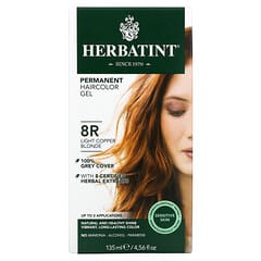 Herbatint, Перманентний гель для фарбування волосся, 8R, світло-мідний блондин, 4,56 рідкої унції (135 мл)