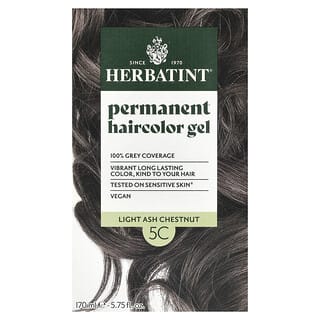 Herbatint, Permanent Haircolor Gel, 5C Light Ash Chestnut, 4.56 fl oz (135 ml)