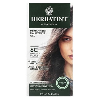 Herbatint, Permanent Haircolor Gel, 6C Dark Ash Blonde, 5.75 fl oz (170 ml)