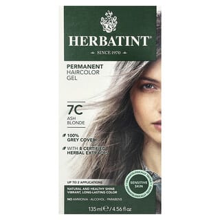 Herbatint, 영구 헤어컬러 젤, 7C, 애쉬 블론드, 135ml(4.56fl oz)