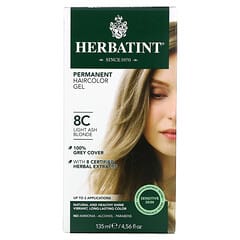 Herbatint, 長期染髮凝膠，8C，淡灰金色，4.56 液量盎司（135 毫升）