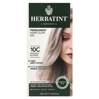 Herbatint, Tinte permanente en gel, 10C, Rubia sueca, 4.56 fl. Oz (135 ml)