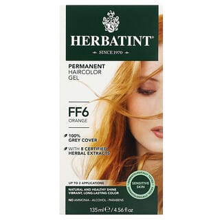 Herbatint, パーマネントヘアカラージェル、FF6オレンジ、135ml（4.56液量オンス）
