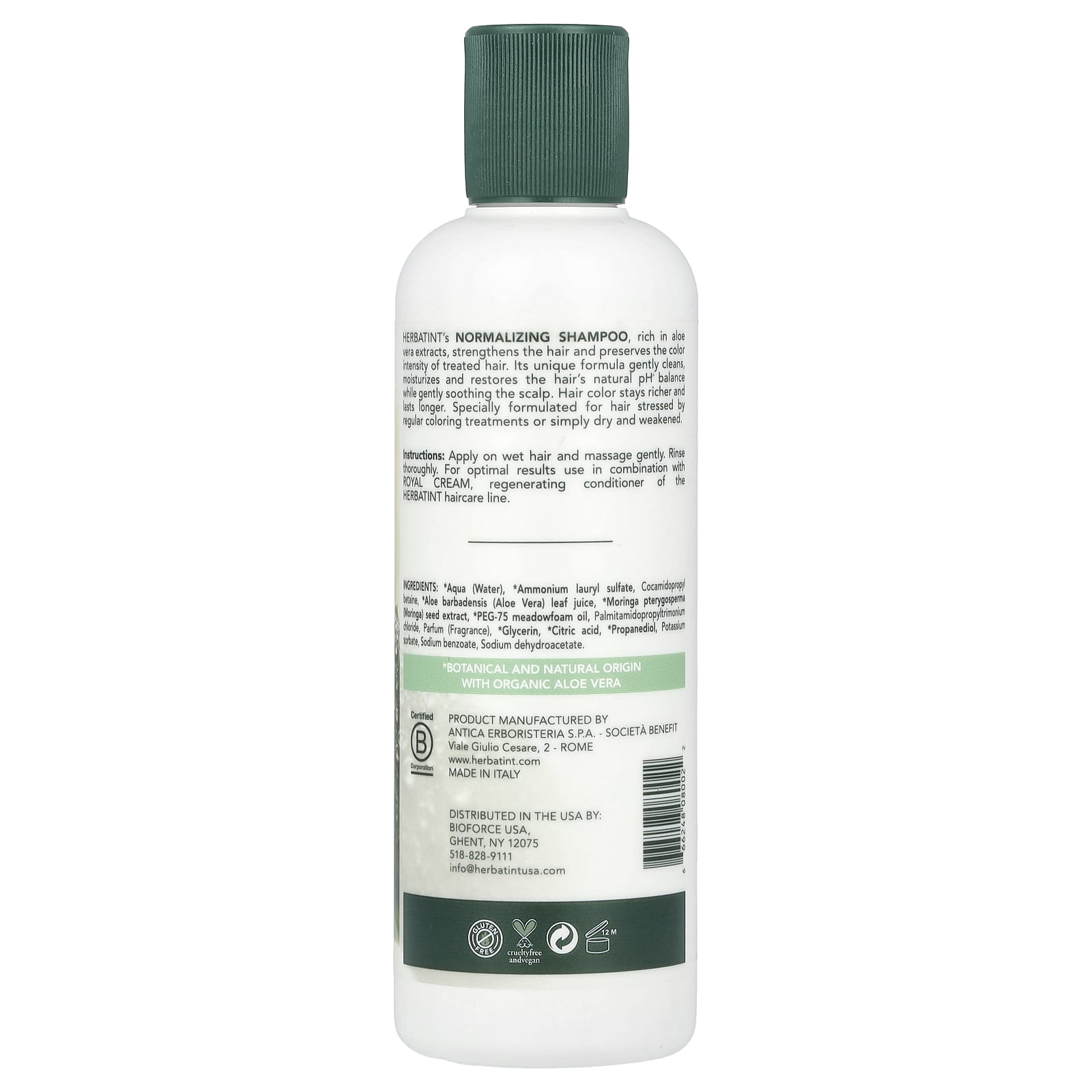 Herbatint, Normalizing Shampoo, Aloe Vera, 8.79 fl oz (260 ml)