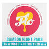 Bamboo Night Pads Ultra Thin with Wings, 14 Pads