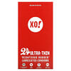 XO! Préservatifs ultrafins lubrifiés en caoutchouc, Non parfumés, 24 préservatifs