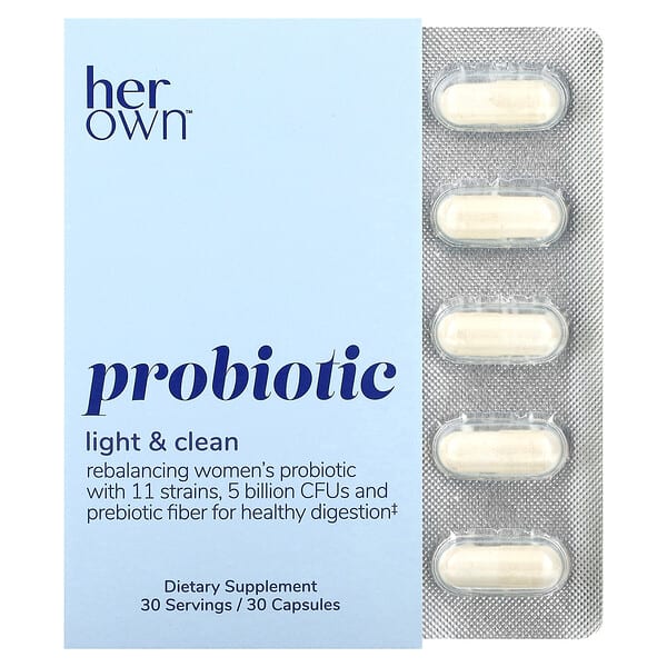 Her Own Probiotic Light And Clean Reviews Her Own, Probiotic, 30 Capsules