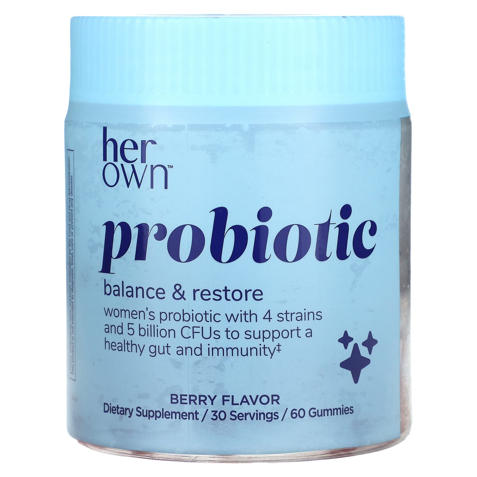 Her Own, Probiotic Gummies, Berry, 60 Gummies - Her Own Probiotic Light And Clean Reviews