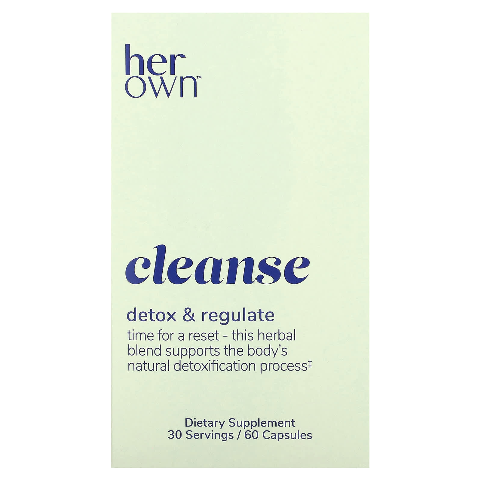 Her Own‏, Cleanse ، التخلص من السموم وتنظيمها ، 60 كبسولة