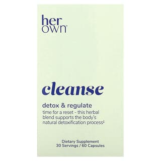 Her Own, Cleanse, средство для детоксикации и регуляции, 60 капсул