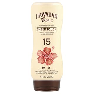 Hawaiian Tropic, シアータッチ、日焼け止めローション、SPF15、236ml（8液量オンス）