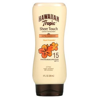 Hawaiian Tropic, Toucher Soyeux, Ultra-Radieux, Lotion de protection solaire, SPF 15, 236 ml