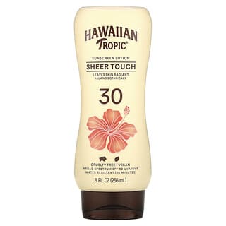 Hawaiian Tropic, Sheer Touch, 로션 선스크린, 울트라 래디언스, SPF 30, 8oz(236ml)