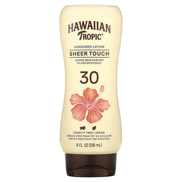 Hawaiian Tropic, 全粹觸感，抗曬乳，SPF 30，8 液量盎司（236 毫升）