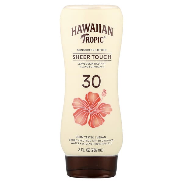 Hawaiian Tropic, 全粹觸感，抗曬乳，SPF 30，8 液量盎司（236 毫升）