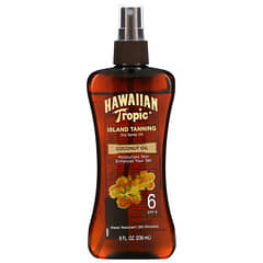 Hawaiian Tropic, Island Tanning, сухое масло-спрей для загара с кокосовым маслом, SPF 6, 236 мл (8 жидк. унций)