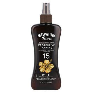 Hawaiian Tropic, Protective Tanning, солнцезащитное масло-спрей, SPF 15, 236 мл (8 жидк. унц.)