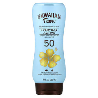 Hawaiian Tropic, Everyday Active，運動抗曬乳液，SPF 50，Light Tropical，8 液量盎司（236 毫升）