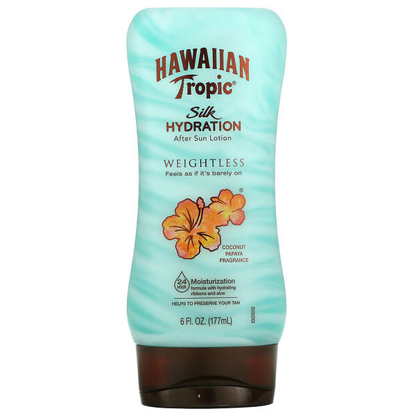 Hawaiian Tropic, Silk Hydration Weightless（シルクハイドレーションウェイトレス）アフターサンローション、ココナッツパパイヤ、177ml（6液量オンス）