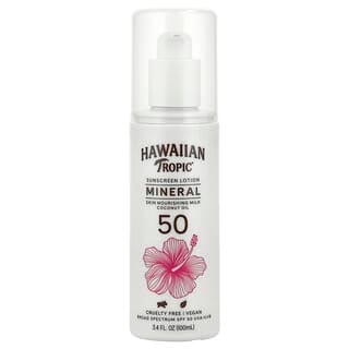 Hawaiian Tropic, Crema solare minerale, SPF 50, 100 ml