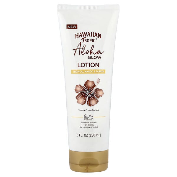 Hawaiian Tropic, Aloha Glow Lotion, Tropical Mango & Papaya, 8 fl oz (236 ml)